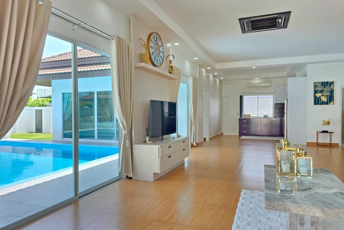 HS1369- 3 Bedrooms Pool villa House for sale in Unique Paradise Resort in Huay Yai