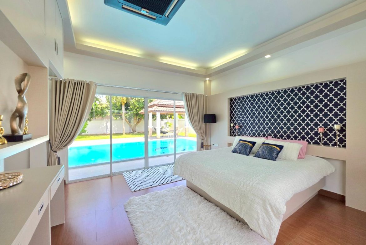 HS1369- 3 Bedrooms Pool villa House for sale in Unique Paradise Resort in Huay Yai