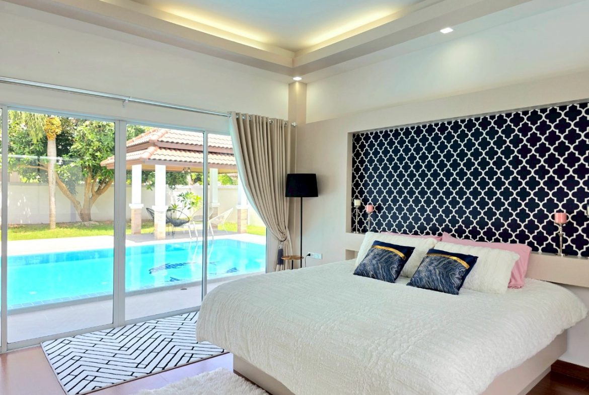 HS1369- 3 Bedrooms Pool villa House for sale in Unique Paradise Resort in Huay Yai