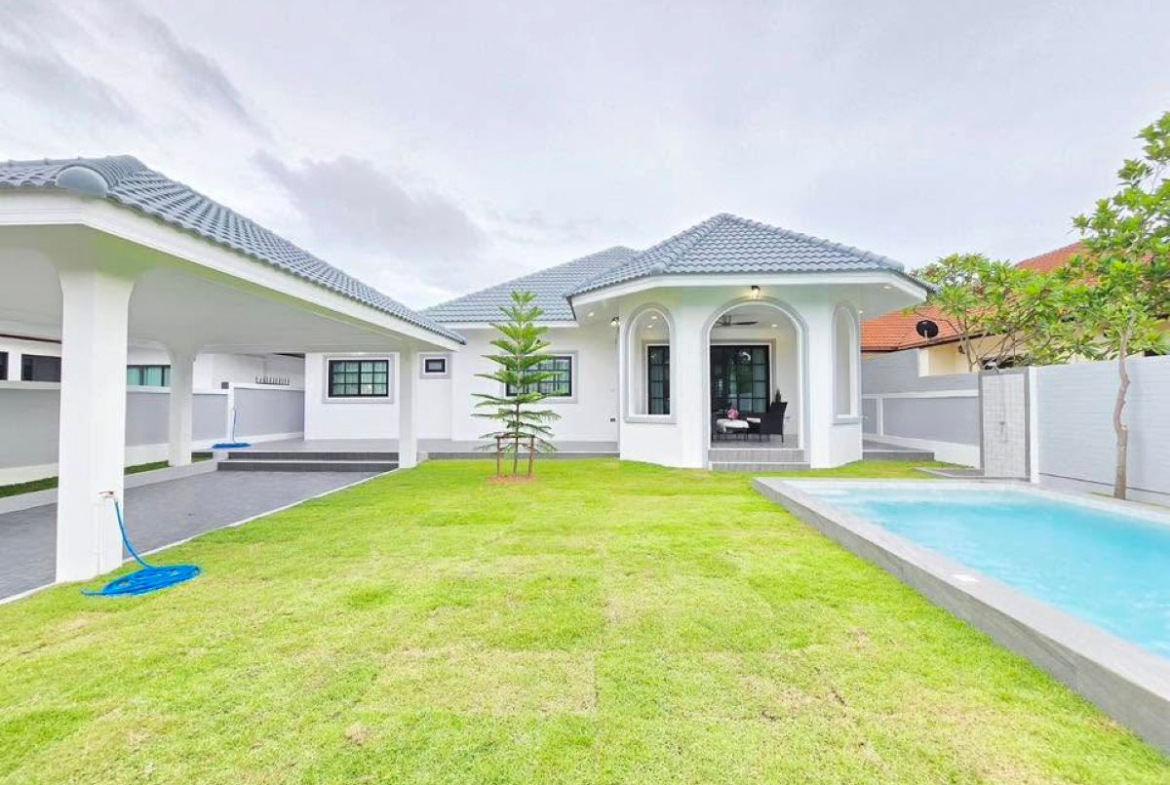 HS1454 – 4Bedrooms Pool Villa House for Sael in Mab Prachan Village in Mab Prachan Lake