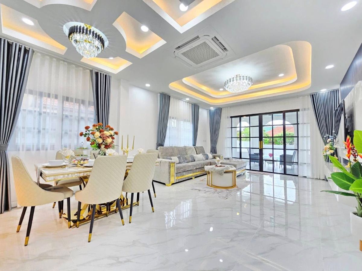 HS1454 – 4Bedrooms Pool Villa House for Sael in Mab Prachan Village in Mab Prachan Lake