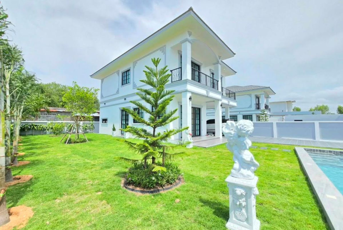 HS1480 – 4Bedroom Pool Villa House for Sale in Sak Nok 19 in Thung Klom – Tal man