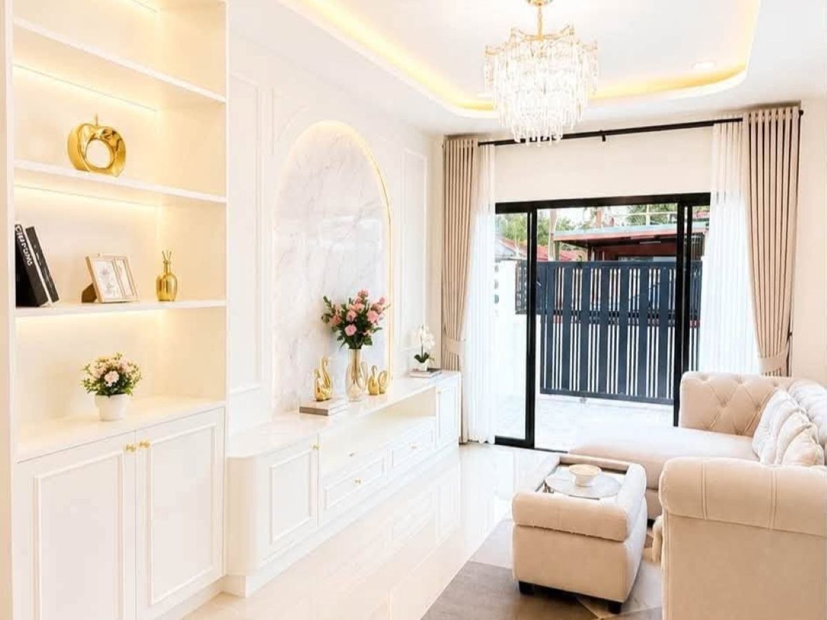 HS1484 -2Bedroom Single House for Sale in PattayaRungrueng Village in Noen Plub Wan