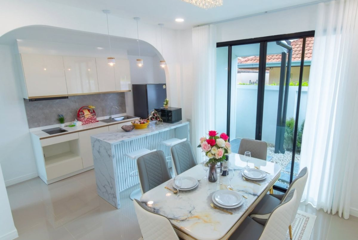 HS1494 – 3Bedroom Pool Villa House for Sale in Village Ek Mongkol 4/1 in Khao Talo