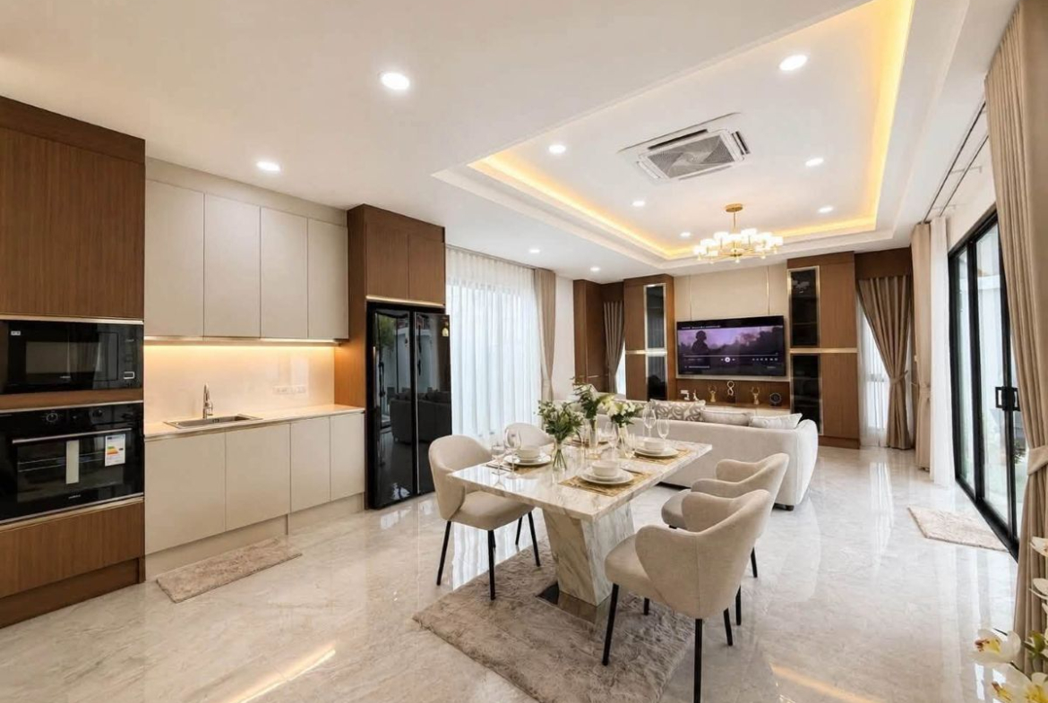 HS1497- 3Bedroom Pool Villa House for Sale in Soi Bun Kanchana 2 in Jomtien