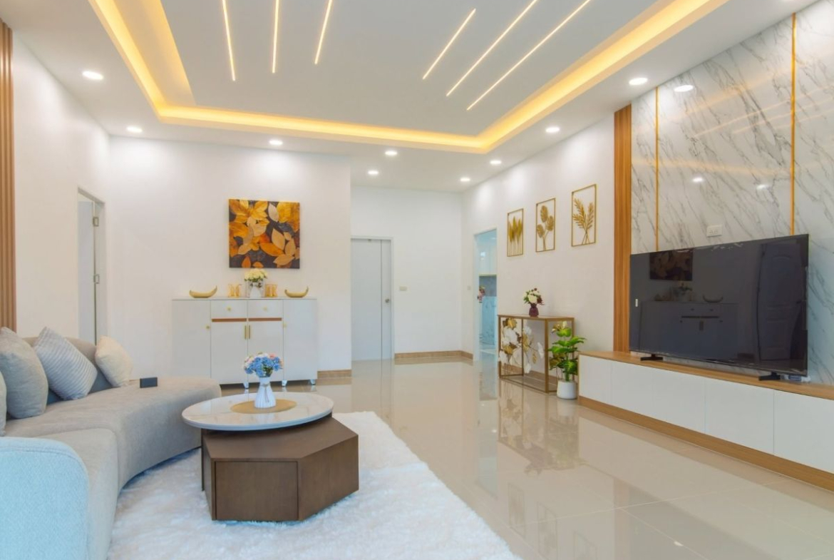 HS1494 – 3Bedroom Pool Villa House for Sale in Village Ek Mongkol 4/1 in Khao Talo