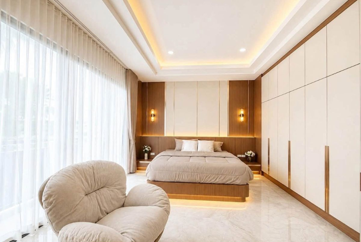 HS1497- 3Bedroom Pool Villa House for Sale in Soi Bun Kanchana 2 in Jomtien