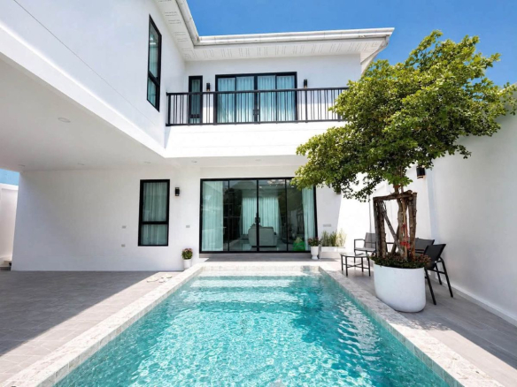 HS1497- 3Bedroom Pool Villa House for Sale in Soi Bun Kanchana 2 in Jomtien