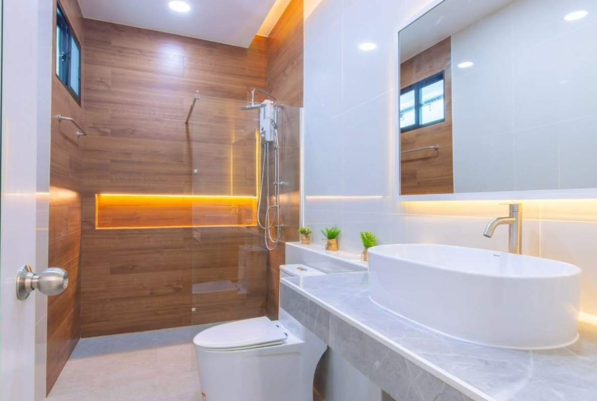 HS1494 – 3Bedroom Pool Villa House for Sale in Village Ek Mongkol 4/1 in Khao Talo