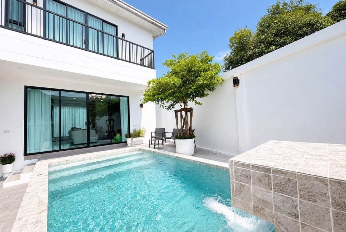 HS1497- 3Bedroom Pool Villa House for Sale in Soi Bun Kanchana 2 in Jomtien