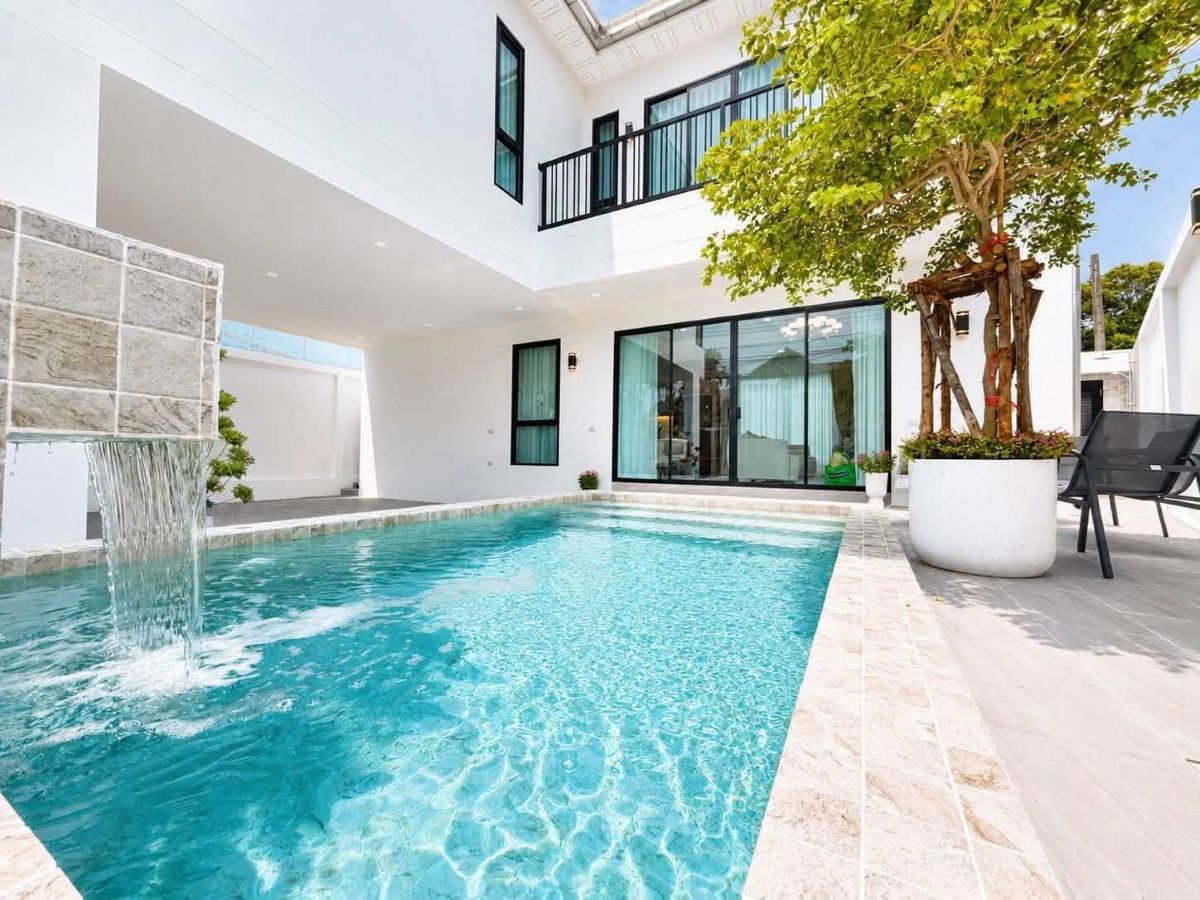 HS1497- 3Bedroom Pool Villa House for Sale in Soi Bun Kanchana 2 in Jomtien