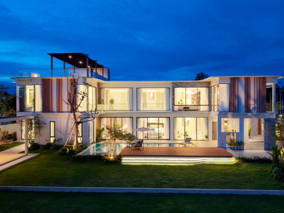 HS1505 – 5Bedroom Luxury Pool Villa House for Sale in Ultra Luxury House in Mabprachan