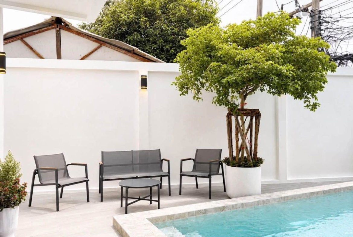 HS1497- 3Bedroom Pool Villa House for Sale in Soi Bun Kanchana 2 in Jomtien