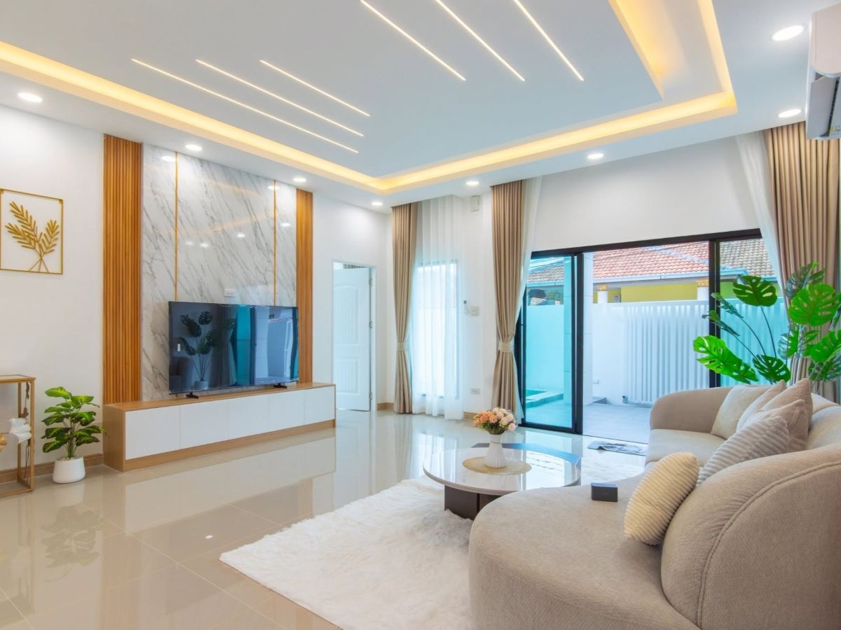 HS1494 – 3Bedroom Pool Villa House for Sale in Village Ek Mongkol 4/1 in Khao Talo