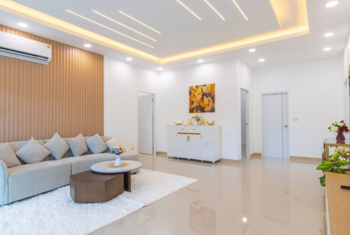 HS1494 – 3Bedroom Pool Villa House for Sale in Village Ek Mongkol 4/1 in Khao Talo