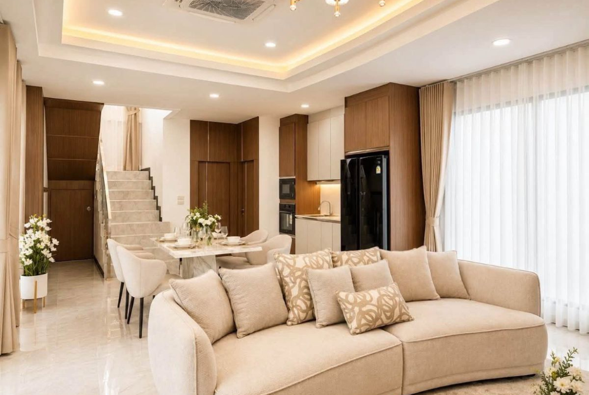 HS1497- 3Bedroom Pool Villa House for Sale in Soi Bun Kanchana 2 in Jomtien