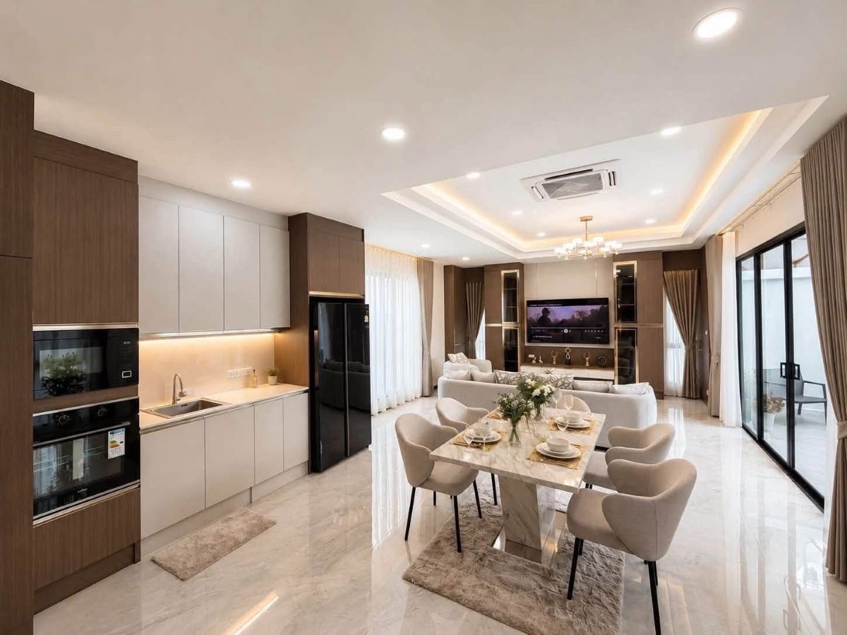 HS1497- 3Bedroom Pool Villa House for Sale in Soi Bun Kanchana 2 in Jomtien