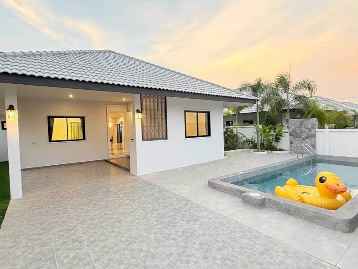 1 HS1514 – 3Bedroom Pool Villa House for Sale in Nibbana Shade Village in Thung Klom Talman