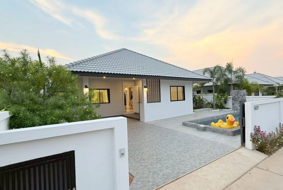 HS1514 – 3Bedroom Pool Villa House for Sale in Nibbana Shade Village in Thung Klom Talman