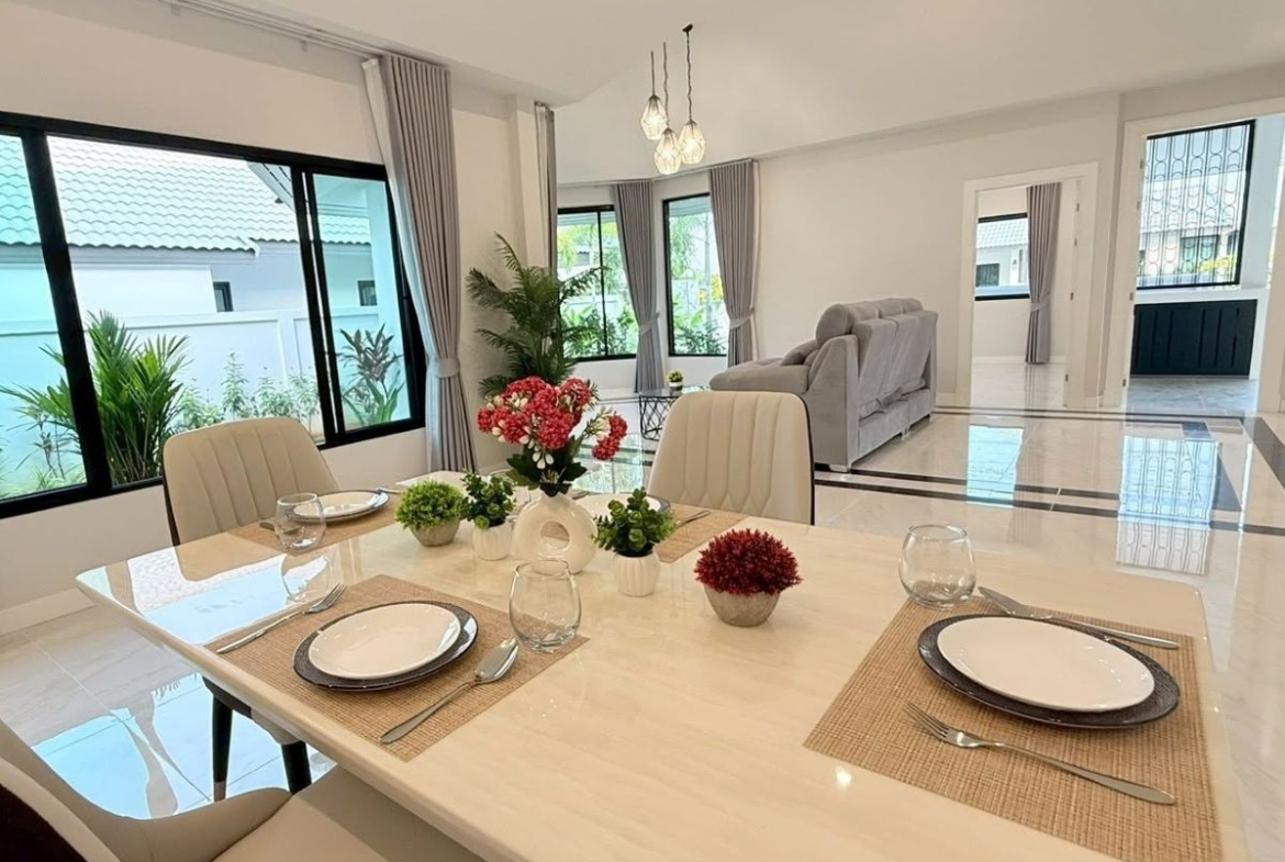 HS1514 – 3Bedroom Pool Villa House for Sale in Nibbana Shade Village in Thung Klom Talman