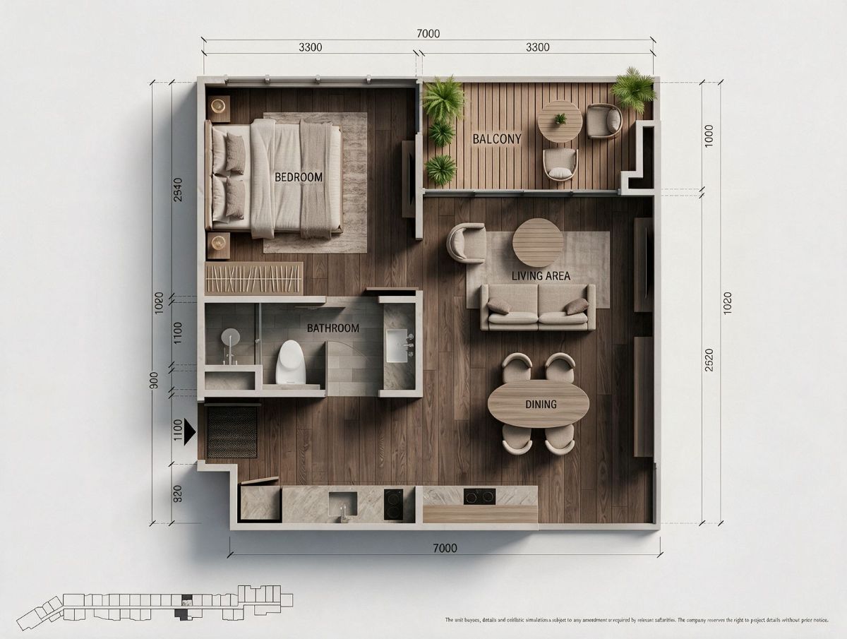 CS3025 – 1Bedroom Condominium for Sale in The Riviera Jomtien in Jomtien