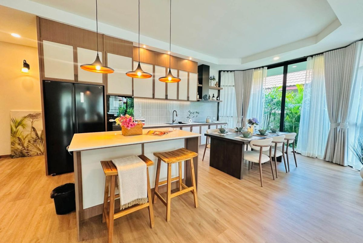 HS1519 – 3Bedroom Pool Villa House for Sale in Pattaya Paradise Village 1 in Nong Prue