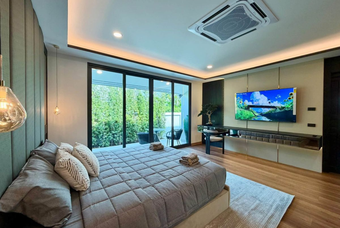 HR0897 – 3Bedrooms Pool Villa House for Rent in Nibbana Shade Village in Thung Klom-Talman