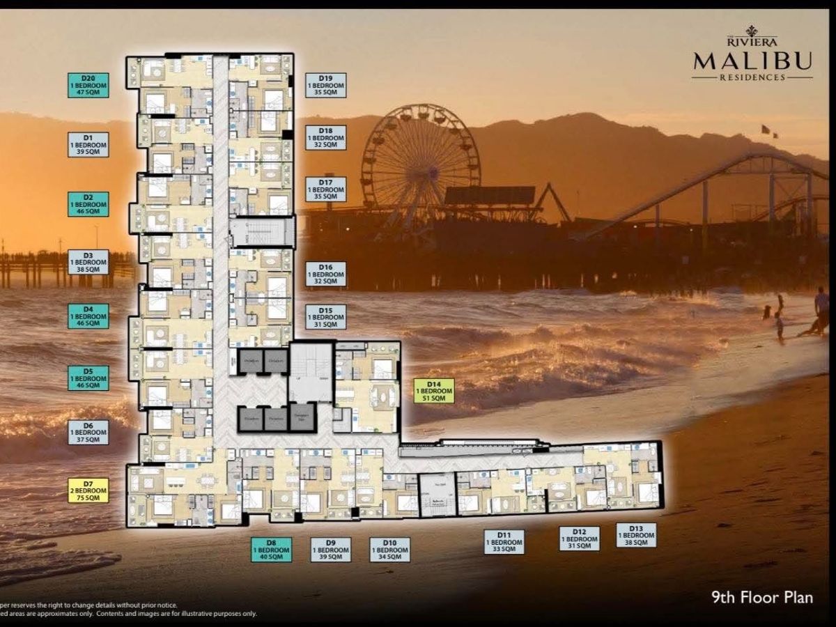 16 CS3032 – 1Bedroom Condominium for Sale in The Riveira Malibu in Phratamnak