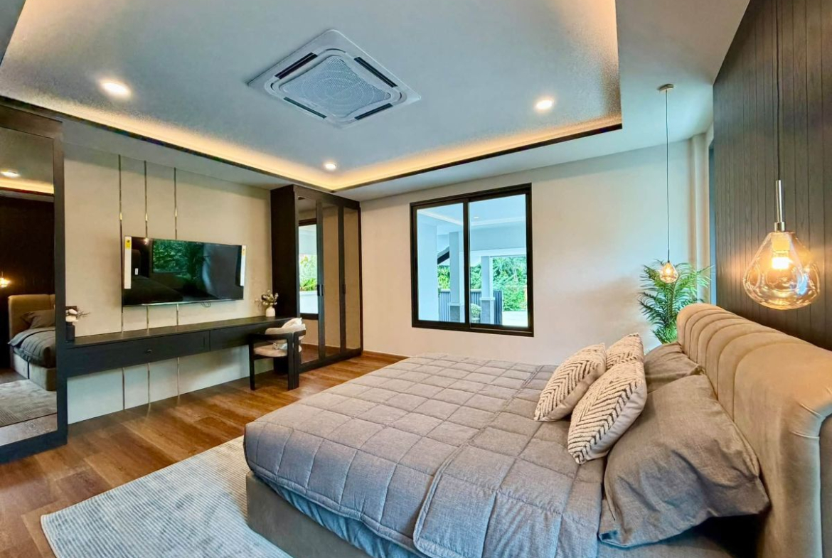 HR0897 – 3Bedrooms Pool Villa House for Rent in Nibbana Shade Village in Thung Klom-Talman