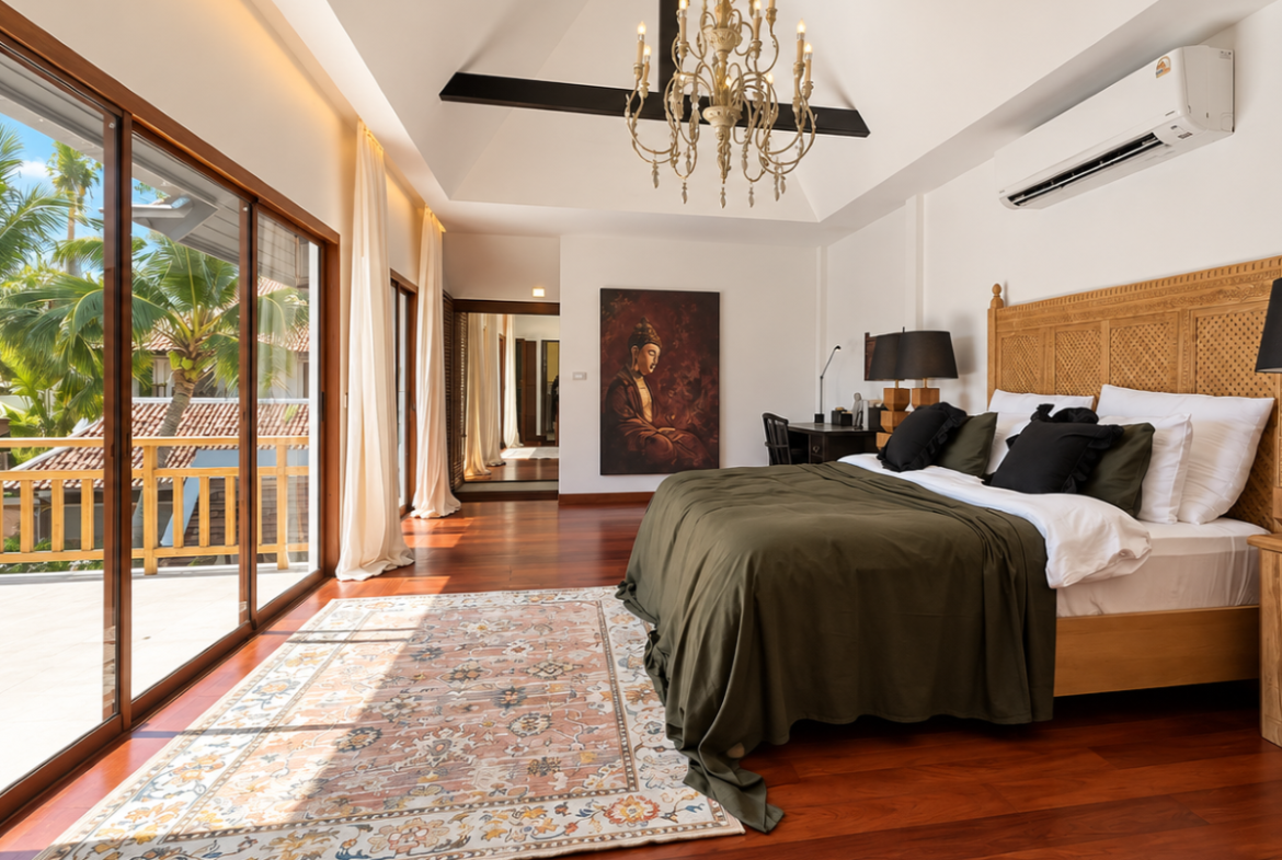 HS1521 – 5Bedrooms Bali Style Pool Villa House for Sale in Thabali Village in Thappraya Rd.
