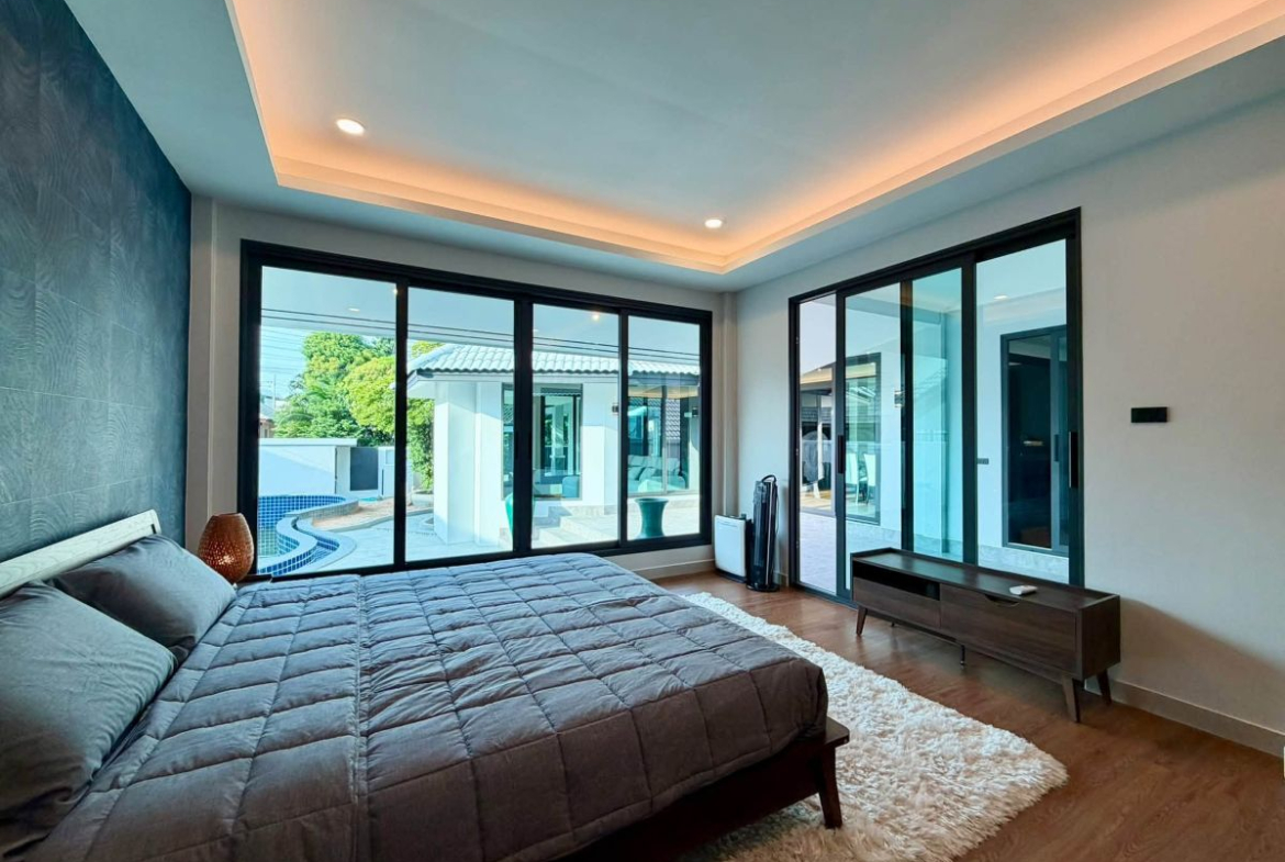 HR0897 – 3Bedrooms Pool Villa House for Rent in Nibbana Shade Village in Thung Klom-Talman