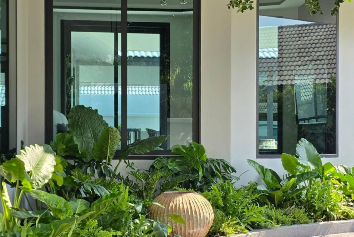 HR0897 – 3Bedrooms Pool Villa House for Rent in Nibbana Shade Village in Thung Klom-Talman