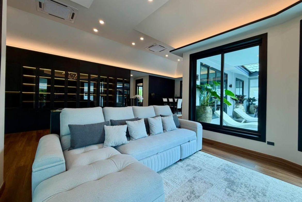 HR0897 – 3Bedrooms Pool Villa House for Rent in Nibbana Shade Village in Thung Klom-Talman