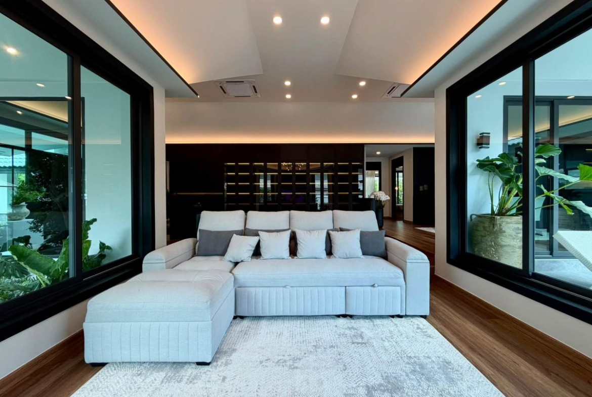 HR0897 – 3Bedrooms Pool Villa House for Rent in Nibbana Shade Village in Thung Klom-Talman