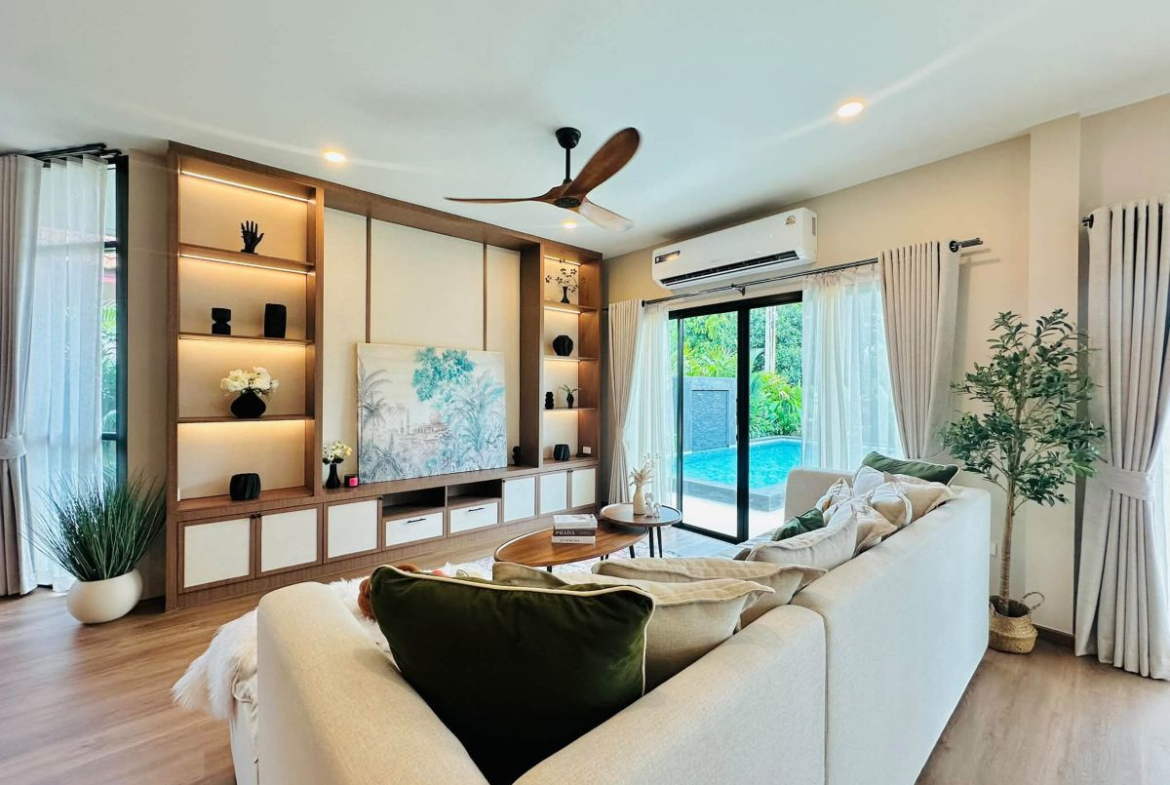 HS1519 – 3Bedroom Pool Villa House for Sale in Pattaya Paradise Village 1 in Nong Prue