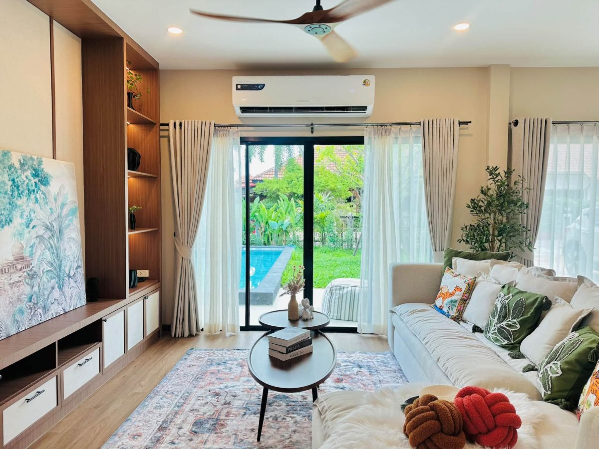 HS1519 – 3Bedroom Pool Villa House for Sale in Pattaya Paradise Village 1 in Nong Prue